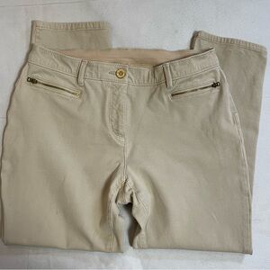 So Slimming by Chico's Beige Skinny Ankle Pants Size 1 US S